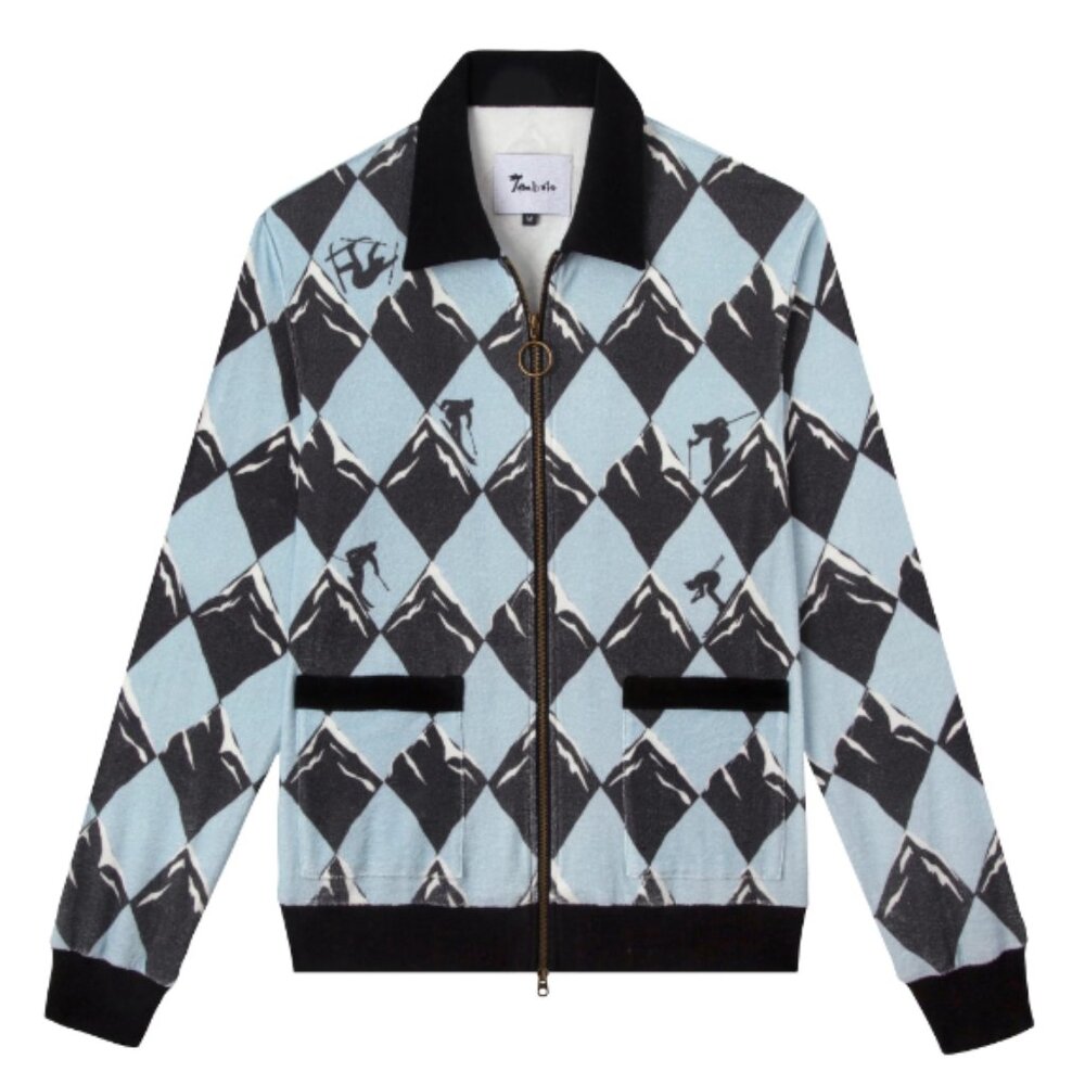 Tombolo Black Diamond Cabana Shirt - Skiiing Chic - Medium with Tag (Never Worn)